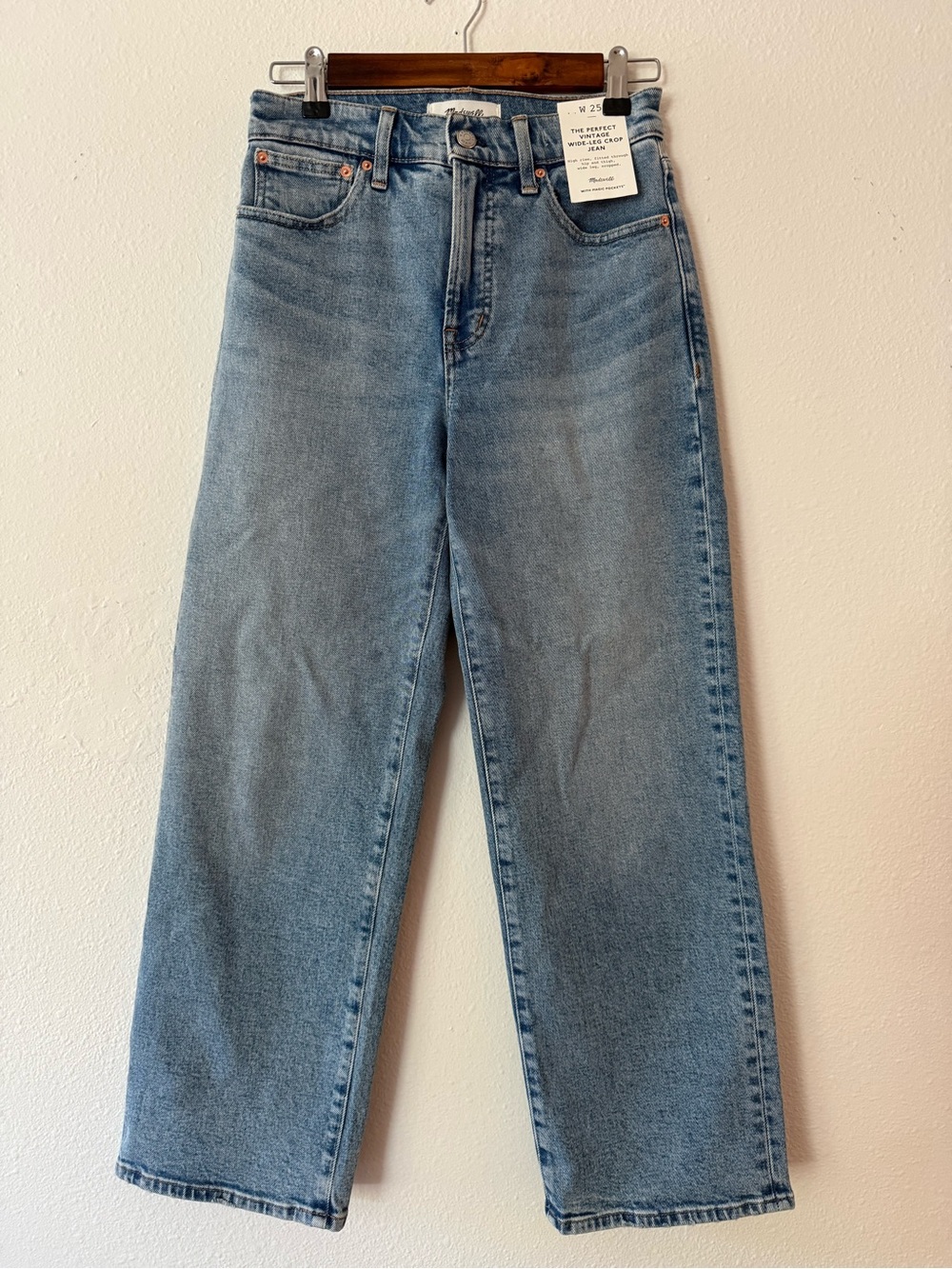 NWT Madewell The Perfect Vintage Wide-Leg Crop Jeans